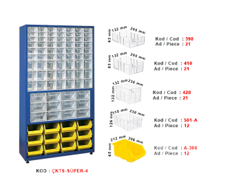 ÇKTS-SÜPER-4 Çekmeceli Dolap - Görsel 2