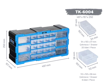 TK-6004 Plastik Çekmeceli Set - Görsel 2
