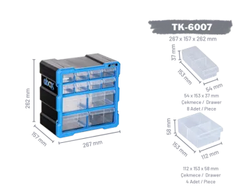 TK-6007 Plastik Çekmeceli Set - Görsel 3