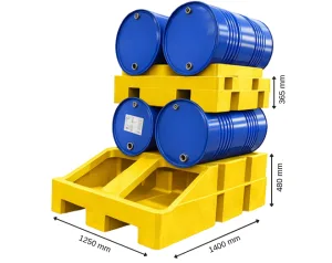 P-530-4Y KİMYASAL DÖKÜNTÜ PALETİ 1250*1400*H480 MM