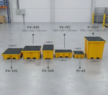 P-530-2Y KİMYASAL DÖKÜNTÜ PALETİ 1250*1400*H480 MM - Görsel 3
