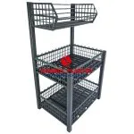 60x80 Üç Katlı Plastik Sepet