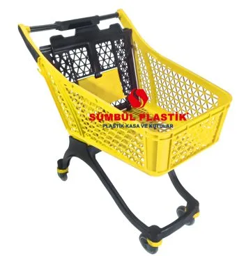 100 Lt Bebesetli Plastik Alışveriş Arabası - Görsel 3
