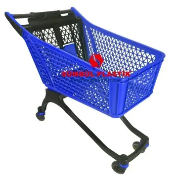 150 Lt Bebesetli Plastik Alışveriş Arabası - Görsel 3