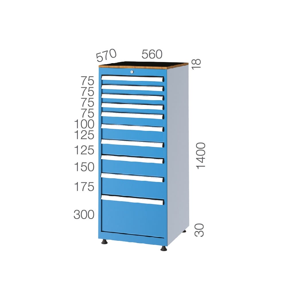 5400 5400 – 10 ÇEKMECELİ DOLAP - Görsel 1