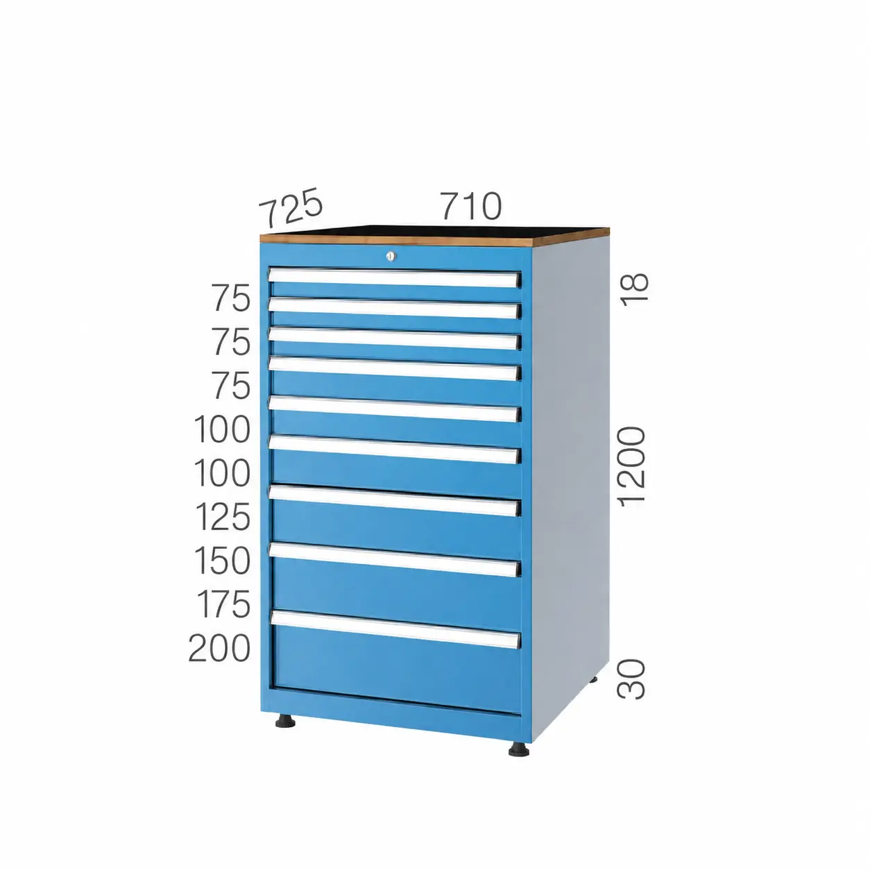 7200 7200 – 9 ÇEKMECELİ DOLAP - Görsel 1