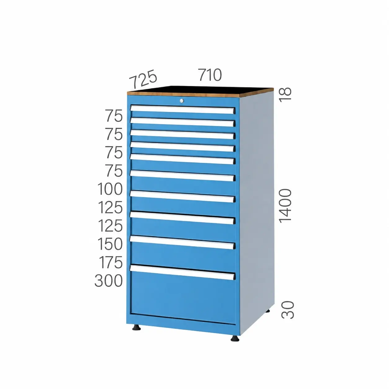 7400 7400 – 10 ÇEKMECELİ DOLAP - Görsel 1