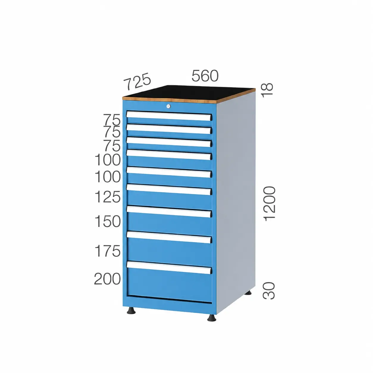 75100 75100 – 7 ÇEKMECELİ DOLAP - Görsel 1