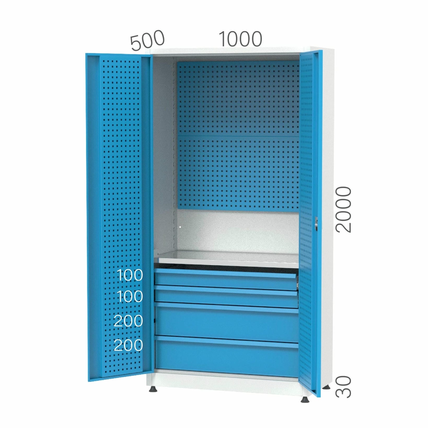 malzeme-dolaplari-6364-scaled 6364 – 4 ÇEKMECELİ, 1 AD.SABİT RAFLI, DOLAP ARKA KISMI VE KAPI İÇLERİ TAKIM ASMA PANOLU, KİLİTLİ KAPILI MALZEME DOLABI - Görsel 1