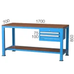 3704 2 Çekmeceli Raflı Üretim Fabrika Atölye Çalışma Tezgahı