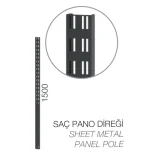 8900-62.150 Askı Panosu İçin Sac Direk - 1500 MM Uzunluğunda