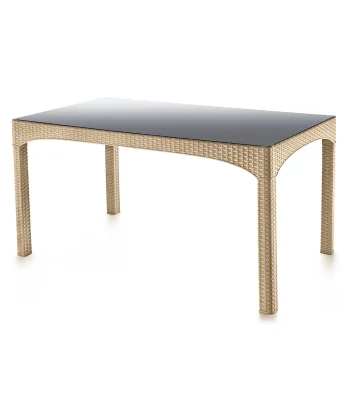 S-2589 Rattan Kapalı Camlı Masa (Temperli) - Görsel 2