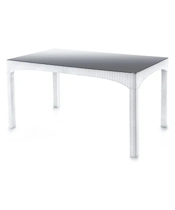 S-2589 Rattan Kapalı Camlı Masa (Temperli)