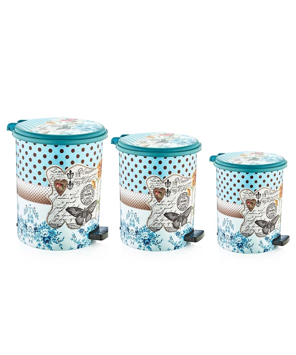 sumbul-plastik-s-4229-iml-pedalli-cop-kovasi-3-lu-set S-4229 IML Pedallı Çöp Kovası 3'lü Set - Görsel 1