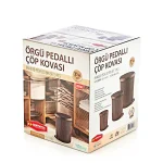 S-4236 Örgü Pedallı Yuvarlak Çöp Kovası Seti