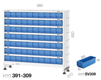 391-309 Plastik Raf Kutulu Stant - Görsel 2
