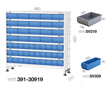 391-30919 Plastik Raf Kutulu Stant - Görsel 2