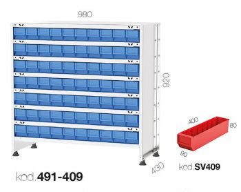 491-409 Plastik Raf Kutulu Stant - Görsel 2