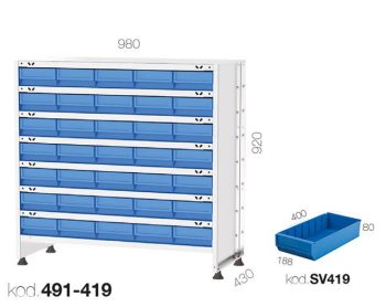 491-419 Plastik Raf Kutulu Stant - Görsel 2