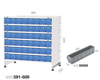 591-609 Plastik Raf Kutulu Stant - Görsel 2
