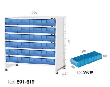 591-619 Plastik Raf Kutulu Stant - Görsel 2