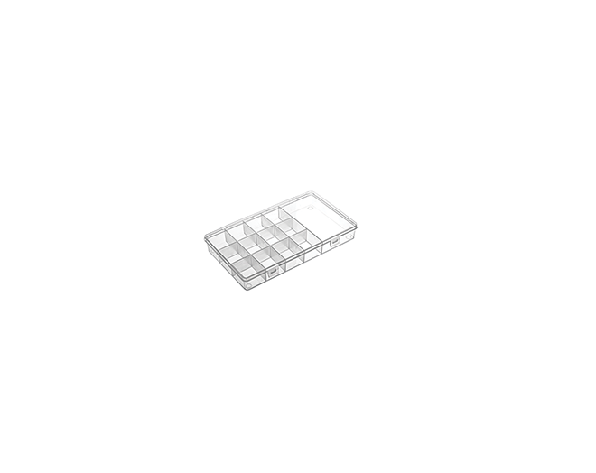 613_plastik_organize_kutular_plastic_organizer_boxas.png 613 Şeffaf Kapaklı Organizer Kutu - Görsel 1