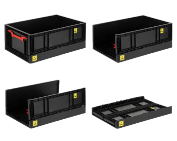 KX-4629 ESD Antistatik Katlanır Plastik Kasa - Görsel 2