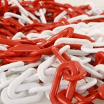 128 A Kırmızı Beyaz Plastik Zincir