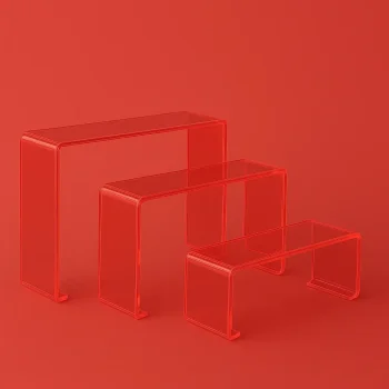 3 Lü Merdiven Set Pleksi Ayakkabı Standı - Görsel 2