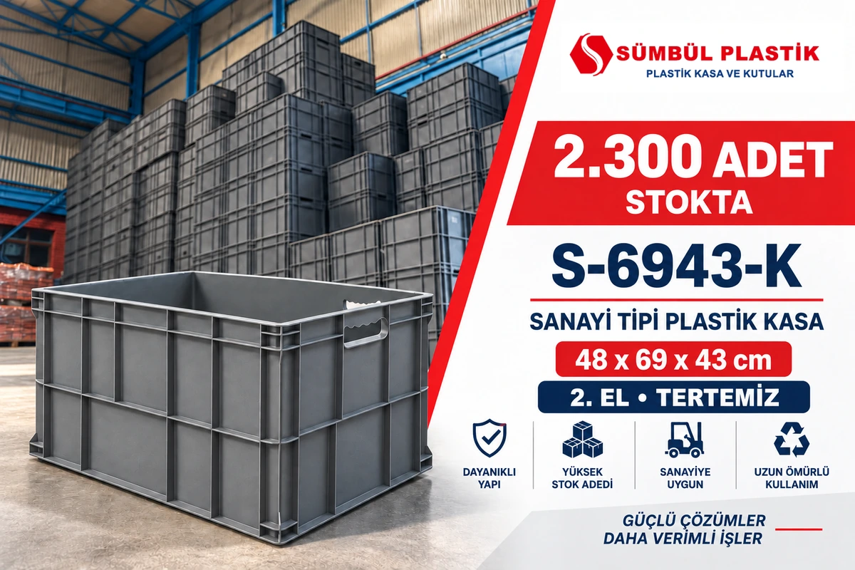 S-6943-K 2. El Tertemiz Plastik Kasa | 2.300 Adet Stokta